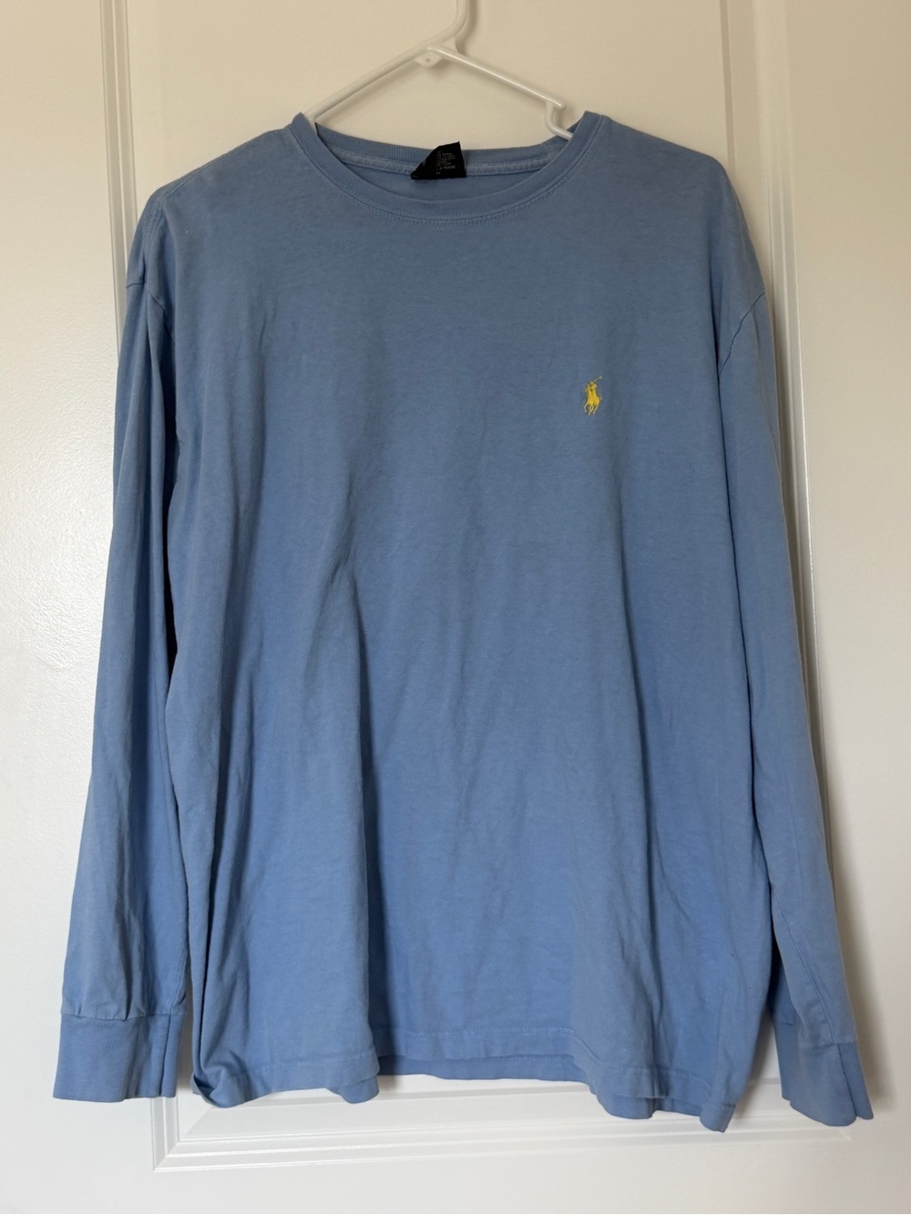 Polo by Ralph Lauren Light Blue Long-Sleeve Tee with Yellow Pony